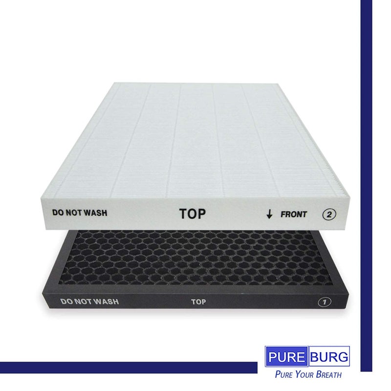 PUREBURG Replacement Filter Set Compatible with Bissell Air220 (2609A) Air Purifier, Replaces Part 2678 & 2677,H13 HEPA + Activated Carbon Filter 4-Stage Filtration Air Clean Dust - Image 5